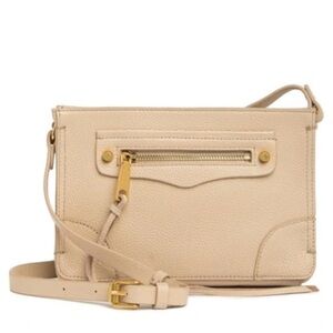 Rebecca Minkoff Womens Sand Dune Tan Square Regan Leather Crossbody Bag